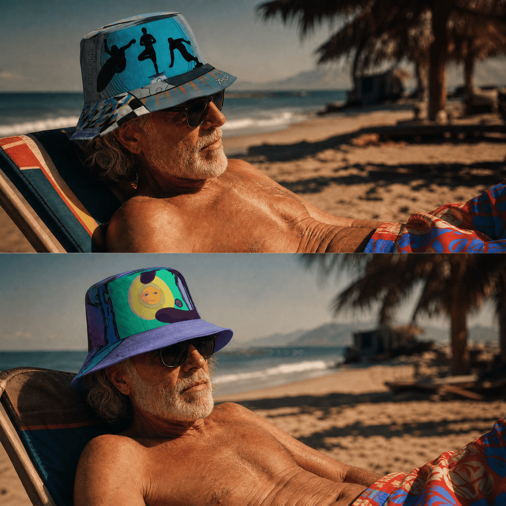 LIT DIMENSION reversible bucket hat - PinchPunk